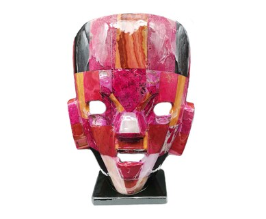 Foto 1 | Foto 1 | Mascara Artesanal de Piedra Pulida, Mask Artesanal, color Rosa 2