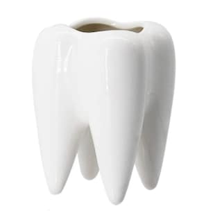 Foto 1 | Foto 1 | Maceta de Cerámica HappyWare Forma de Muela color Blanco