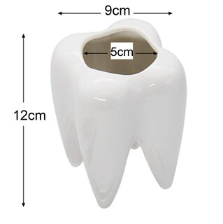 Foto 3 | Foto 3 | Maceta de Cerámica HappyWare Forma de Muela color Blanco