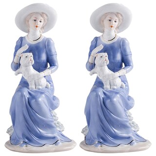 Foto 2 | Foto 2 | Figura Decorativa de Cerámica Ventdepot Mxmyu-002 2 Piezas Multicolor