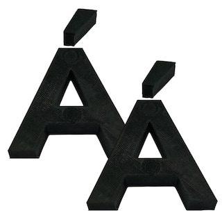 Foto 1 | Foto 1 | Letras 3D Art Mxafb-004 2 Piezas Negro