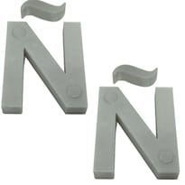 Letras 3D Art Mxafy-094 2 Piezas Gray