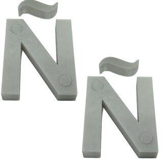 Foto 2 | Foto 2 | Letras 3D Art Mxafy-094 2 Piezas Gray