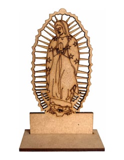 Foto 2 | Foto 2 | Recuerdos Virgen Guadalupe 9.5cm Mdf Cafe 20 Piezas