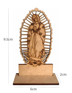 Foto 4 | Foto 4 | Recuerdos Virgen Guadalupe 9.5cm Mdf Cafe 20 Piezas