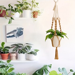 Foto 4 | Foto 4 | Colgante Decorativo Boho Café Para Maceta Ilios Innova Tejido A Mano Para Plantas En Interior O Exterior