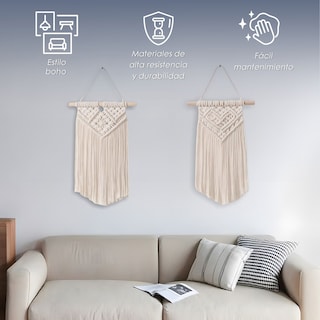 Foto 3 | Foto 3 | Colgantes de Pared Boho 2 Piezas Ilios Innova Para Sala O Dormitorio