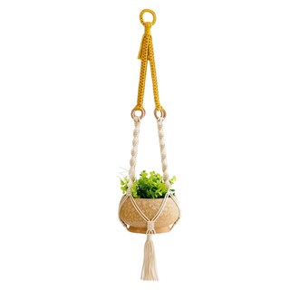 Foto 1 | Foto 1 | Colgante Decorativo Boho Beige Para Maceta Ilios Innova Tejido A Mano Para Plantas En Interior O Exterior