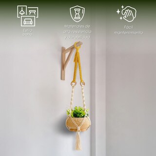 Foto 3 | Foto 3 | Colgante Decorativo Boho Beige Para Maceta Ilios Innova Tejido A Mano Para Plantas En Interior O Exterior