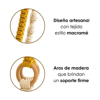 Foto 7 | Foto 7 | Colgante Decorativo Boho Beige Para Maceta Ilios Innova Tejido A Mano Para Plantas En Interior O Exterior