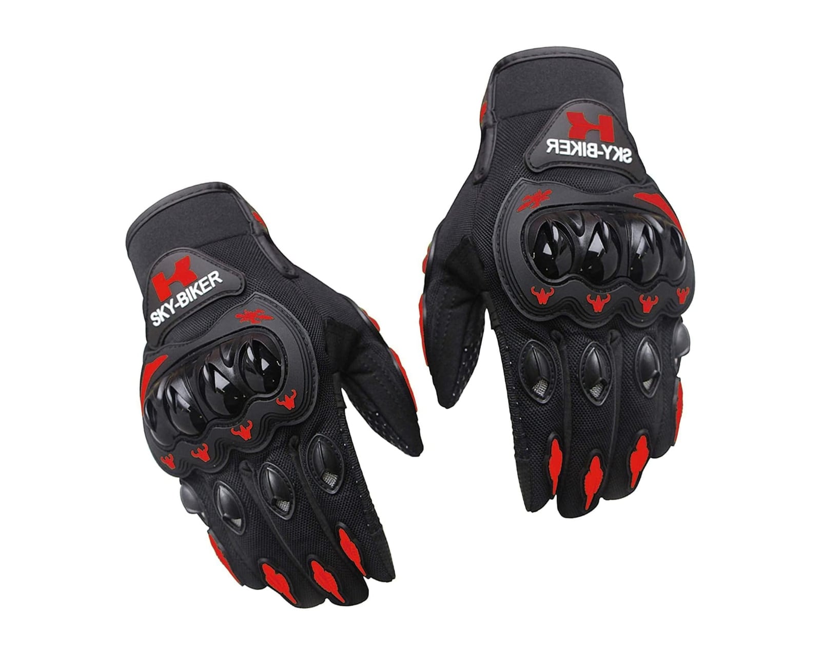 Guantes Para Motociclista Color Rojo Antideslizante Cómodos Para Hombre Y Mujer Talla Xl