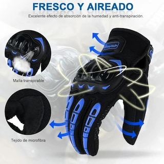 Foto 2 | Foto 2 | Guantes de Protección Petukita Box color Azul para Motocicleta
