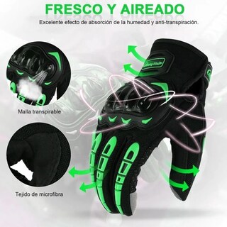 Foto 2 | Foto 2 | Guantes de Protección Petukita Box color Verde para Motocicleta