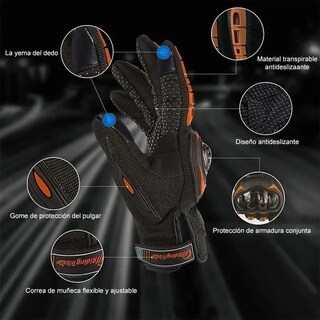 Foto 3 | Foto 3 | Guantes de Protección Petukita Box color Naranja para Motocicleta