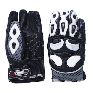Foto 1 | Foto 1 | Guantes Motociclista Benotto Piel Completo Blanco con Negro BMD Talla M