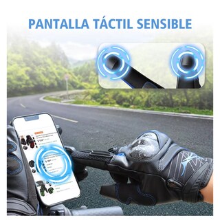 Foto 4 | Foto 4 | Guantes Para Motocicleta Microfibra Cuero Y Fibra De Carbono M/g Eo Safe Imports Esi-13801 Azul