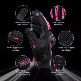 Foto 2 | Foto 2 | Guantes Proteccion Pantalla Táctil De Dedo Para Motocicletatalla G Eo Safe Imports Esi-13782 Multicolor