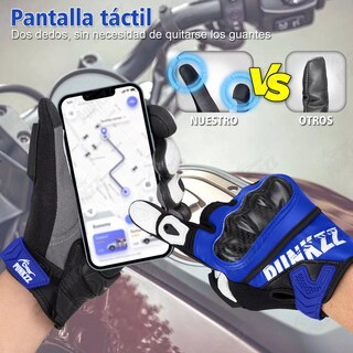 Foto 2 | Foto 2 | Guantes Para Motocicleta De Piel Hombre Y Mujer Talla: S Eo Safe Imports Esi-18256 Azul