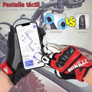 Foto 2 | Foto 2 | Guantes Para Motocicleta De Piel Hombre Y Mujer Talla: M Eo Safe Imports Esi-18260 Rojo