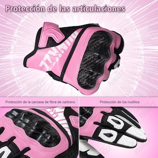 Foto 2 | Foto 2 | Guantes Para Motocicleta De Piel Hombre Y Mujer Talla: L Eo Safe Imports Esi-18264 Rosa