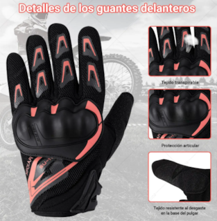 Foto 2 | Foto 2 | Xtellar Guantes De Motociclismo De Proyección Táctil Premium De Alta Seguridad Y Transpirabilidad