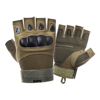 Foto 1 | Foto 1 | Guantes Tácticos Militares Sin Dedos Para Moto Verde Olivo Belug Talla:m: 7.5-7.9 Pulgadas