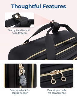 Foto 6 | Foto 6 | Bolsa Con Ruedas Bagsmart Para Portátil De 15 6 Pulgadas  40 L  Negra - Venta Internacional.