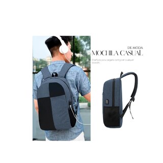 Foto 3 | Foto 3 | Mochila Malubero para Laptop Cargador Usb color Negro