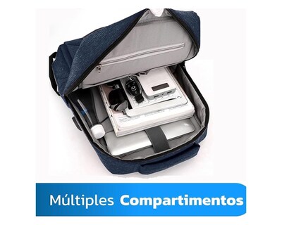 Foto 2 | Foto 2 | Mochila Para Laptop Antirrobo Bluelander Hs88 Con Puerto USB Para Power Bank Color Azul