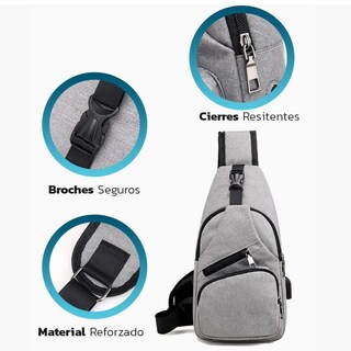Foto 3 | Foto 3 | Bolsa Eo Safe Imports ESI-3195 color Gris