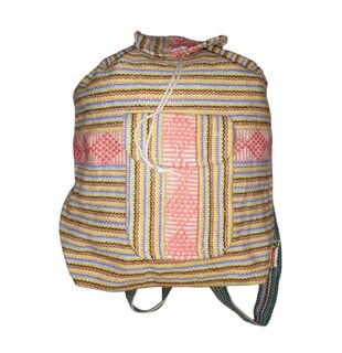 Foto 1 | Foto 1 | Mochila Bordada Artesanal Artcraftmx Mxize-001 1 Pza Rosa/café/azul Hechas A Mano