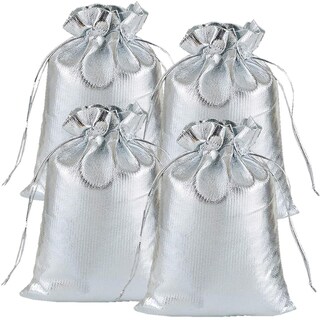 Foto 1 | Foto 1 | Costalitos De Organza De Regalo Ventdepot Mxvls-004 4piezas Color Plata Bolsa Organza