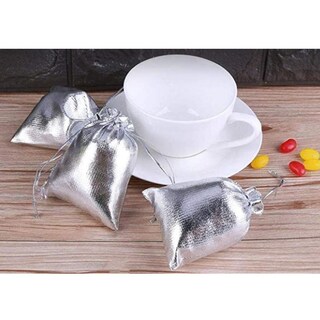 Foto 3 | Foto 3 | Costalitos De Organza De Regalo Ventdepot Mxvls-004 4piezas Color Plata Bolsa Organza