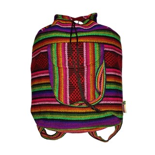 Foto 1 | Foto 1 | Mochila Tejida Por Mexicanos Artcraftmx Mxyet-001 1 Pza Rojo/verde/naranja/morado/rosa Hechas A Mano