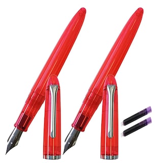 Foto 1 | Foto 1 | Pluma Tipo Fuentes Diseño Cursivo High Monacomxrrl-004 2 Piezas Rojo