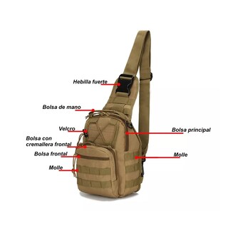 Foto 5 | Foto 5 | Pechera Mochila Tactica Eo Safe Imports Esi-5526 Beige