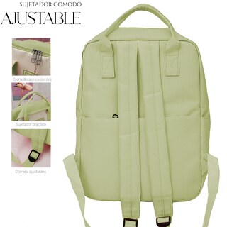 Foto 3 | Foto 3 | Ochilas Set 5 Pzs Escolar Bolsas Lapicera Verde Claro