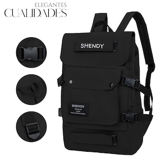 Foto 3 | Foto 3 | Mochila Backpack Impermeble Escolar De Gran Capacidad Negro