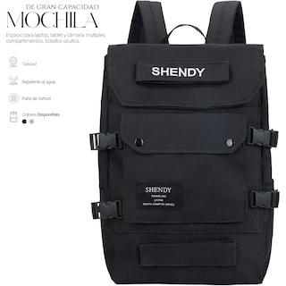 Foto 5 | Foto 5 | Mochila Backpack Impermeble Escolar De Gran Capacidad Negro