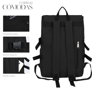 Foto 6 | Foto 6 | Mochila Backpack Impermeble Escolar De Gran Capacidad Negro