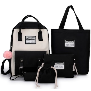 Foto 1 | Foto 1 | Ochilas Set 5 Pzs Escolar Bolsas Lapicera Negro