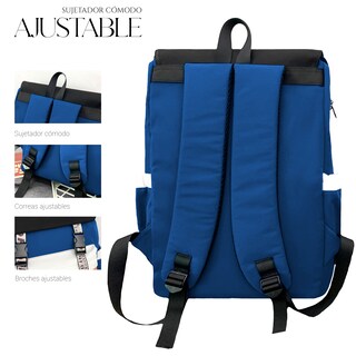 Foto 4 | Foto 4 | Mochila Backpack Impermeble Escolar De Gran Capacidad Azul