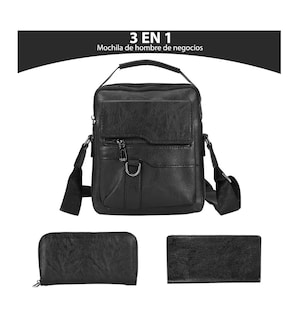 Foto 3 | Foto 3 | Bolsos Bandolera de Piel Sintética 3pzs 15 Pulgadas Belug para Hombre
