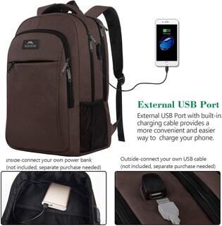 Foto 3 | Foto 4 | Venta Internacional- Mochila para Laptop MATEIN de 15.6 Pulgadas con Usb para Hombres