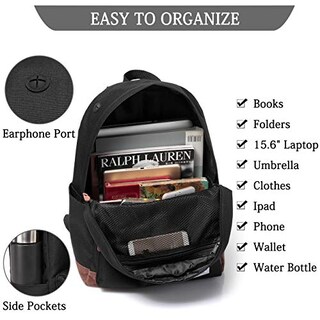 Foto 5 | Foto 5 | Venta Internacional- Mochila Vaschy Clásica Impermeable Universidad Libros y Portátil Negra para Hombres