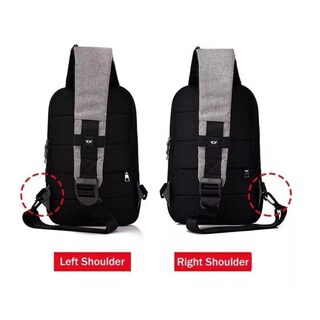 Foto 3 | Foto 3 | Mochila Cruzada Antirrobo Pechera Mariconera Con Usb Eo Safe Imports Esi-9214 Negro