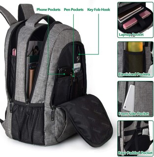 Foto 4 | Foto 4 | Venta Internacional- Mochila de Viaje Portátil Matein Delgada Antirrobo Duradera con Puerto USB Resistente al Agua
