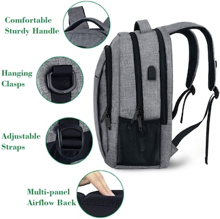 Foto 5 | Foto 5 | Venta Internacional- Mochila de Viaje Portátil Matein Delgada Antirrobo Duradera con Puerto USB Resistente al Agua