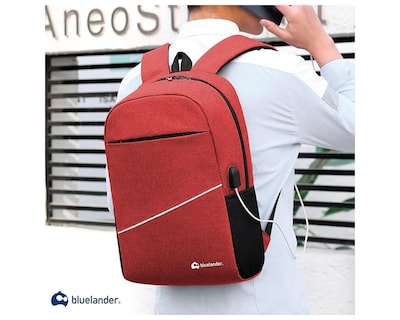 Foto 7 | Foto 7 | Bluelander Mochila Antirrobo Para Laptop Con Mochila Cruzada Y Lapicera, 3 Piezas, Impermeable Y Transpirable Con Puerto Usb Par