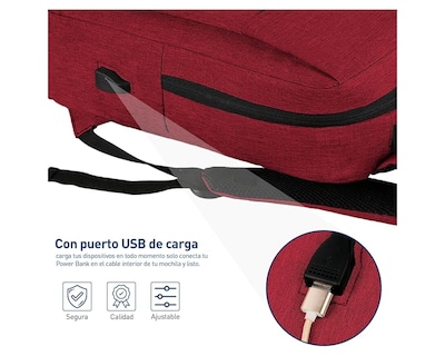 Foto 4 | Foto 4 | Mochila Bluelander Impermeable color Rojo